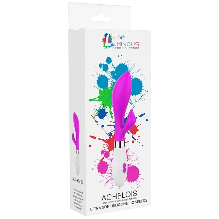 Lambent Achelois 10-Speed Silicone Dual Stimulation Vibrator Fuchsia