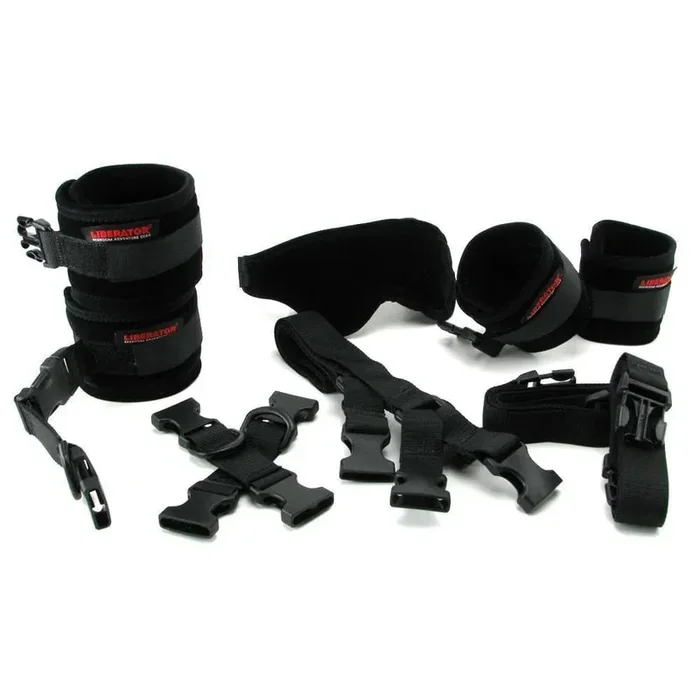 Liberator Bed Buckler Tether and Cuff Restraint System Black