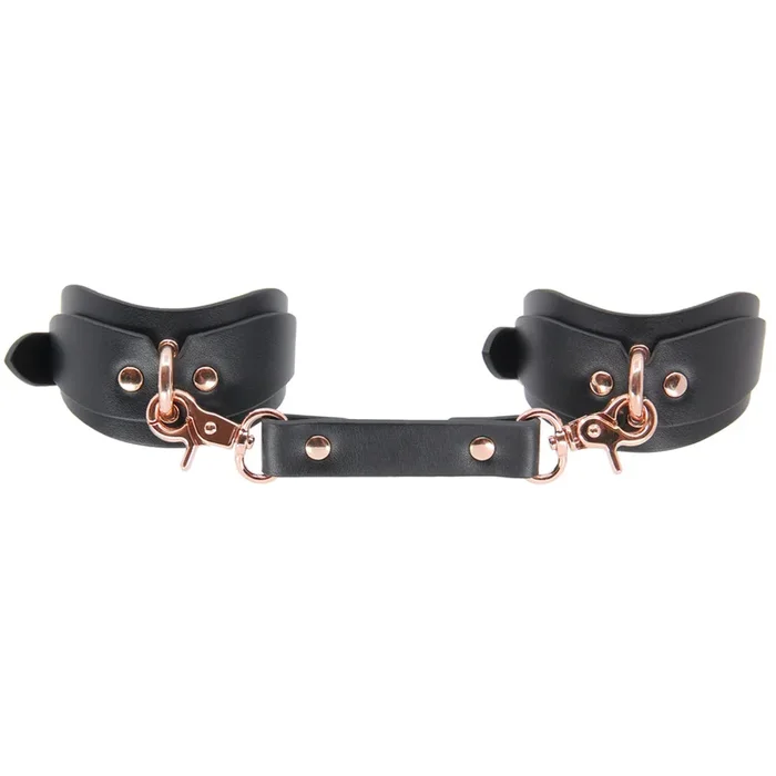 Love In Leather Shaped Faux Leather Handcuffs 071 – Rose Gold