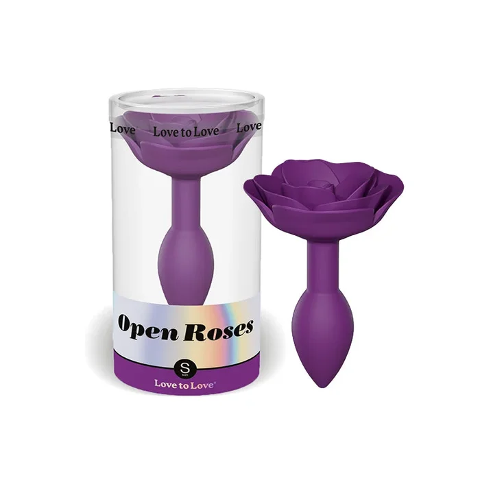 Love to Love Life Open Roses Silicone Anal Plug Purple Rain S