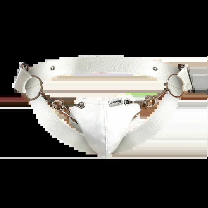 Male Basics Dngeon Snap Ring Mounted Penis Cup Jockstrap White Camo One Size