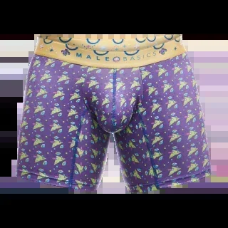 Male Basics Hipster Mid Thigh Boxer Brief Dimension Purple