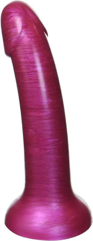 Metallic Silicone 7 Inch Dildo – Pink
