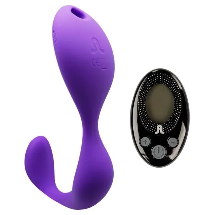 Mr. Hook Rechargeable Silicone Dual Vibrator – Purple