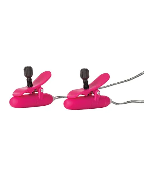 Nipple Play Vibrating Heated Nipple Teasers – Pink