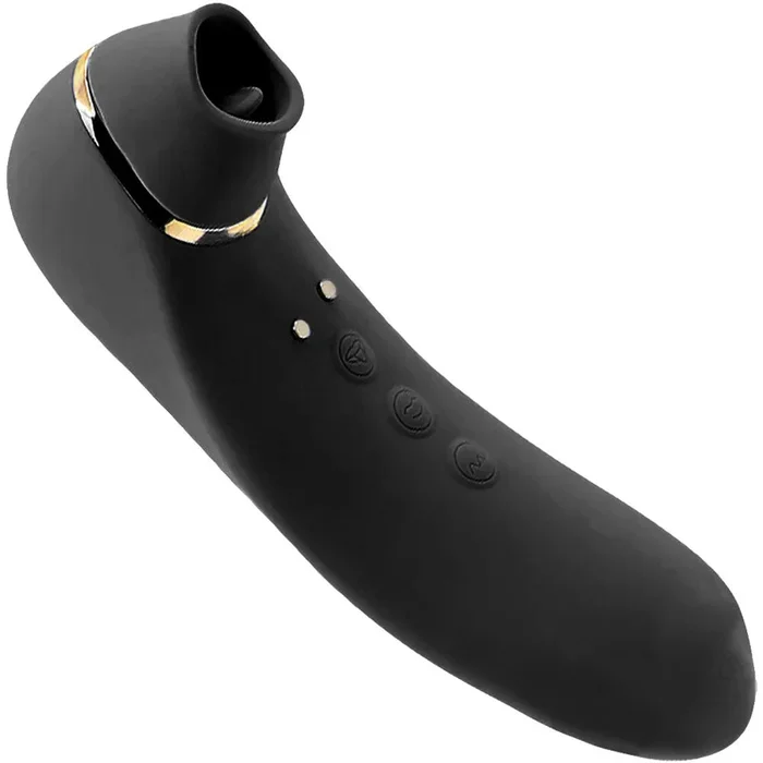 NU Sensuelle Trinitii 26-Function Flickering Tongue Vibrator With Suction – 18K Gold & Black