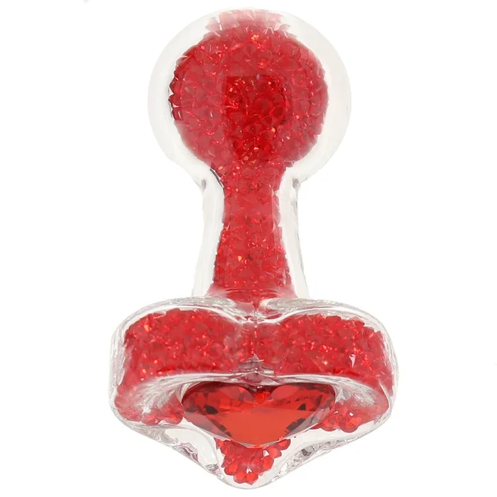 Oh My Gem Lustre Glass Butt Plug in Red