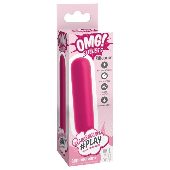 Omg! Bullets #Play Rechargeable Vibrating Bullet Fuchsia