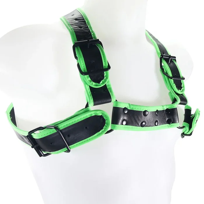 Ouch! Luminescence in the Dark Buckle Bulldog Harness /XL