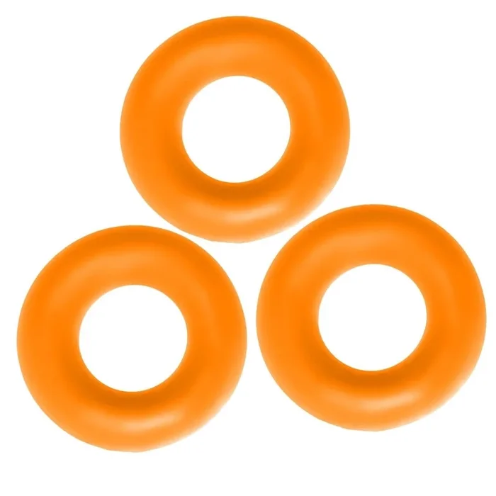 Oxballs Fat Willy Jumbo Cock Rings 3 Pack Orange
