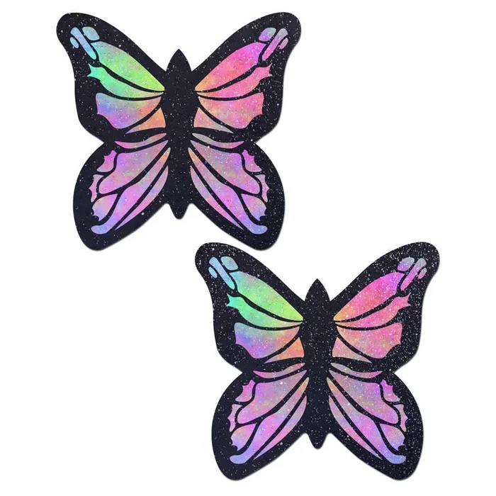 Pastease Coverage Butterfly Rainbow Twinkle Velvet Full Breast Covers Support Tape