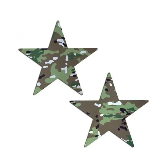 Pastease Nautical Star: Military Multi-cam Camoflauge Nipple Pasties