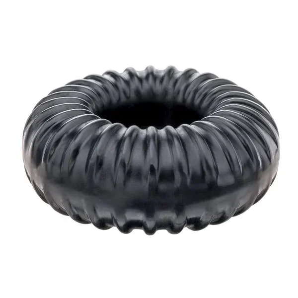 Perfect Fit Ribbed Cock Ring – Black