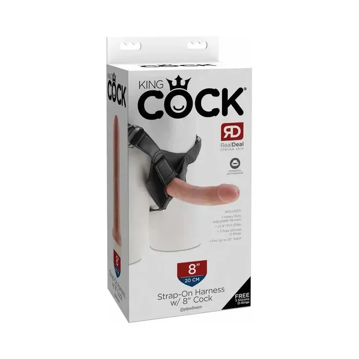 Pipedream King Cock Strap-on Harness With 8 Hoosier State. Dildo