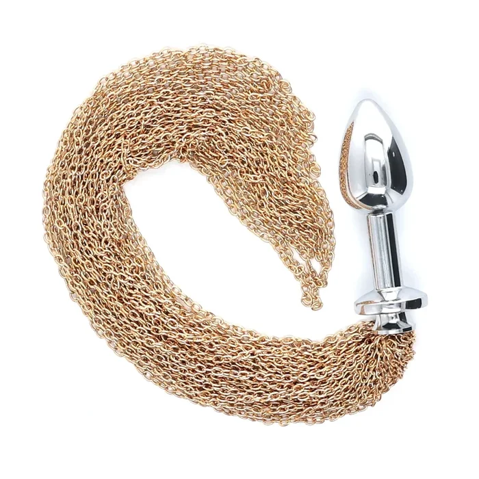 POCKET-SIZE SILVER ALLOY PLUG W/ METAL CHAIN – GOLD