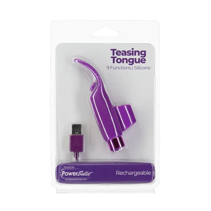 Powerbullet Teasing Tongue With Mini Rechargeable Bullet 2.5 Hoosier State. Purple
