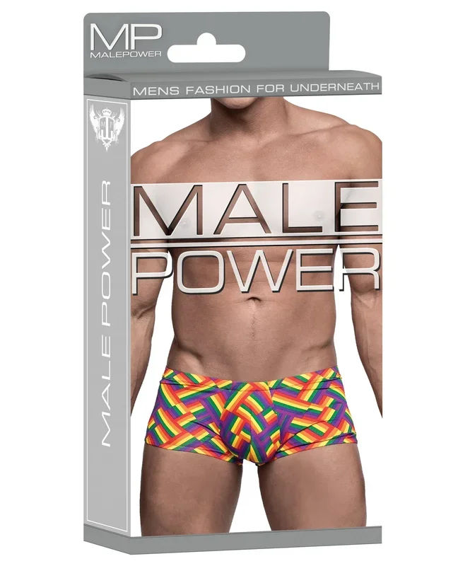 Pride Fest Contoured Pouch Mini Short Rainbow XL Mens