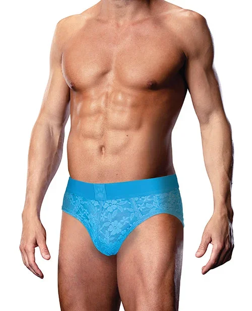 Prowler Lace Open Back Brief – Blue XL
