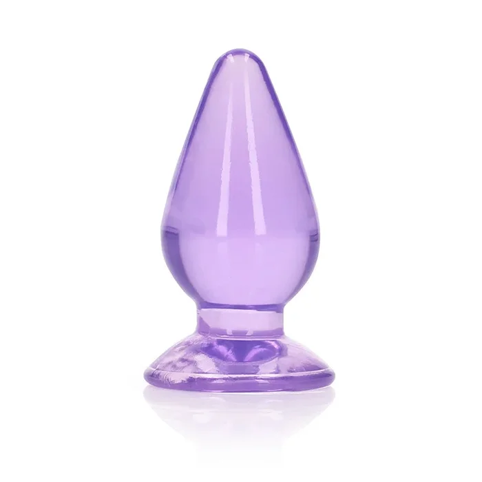 RealRock Crystal Clear 3.5 in. Anal Plug Purple