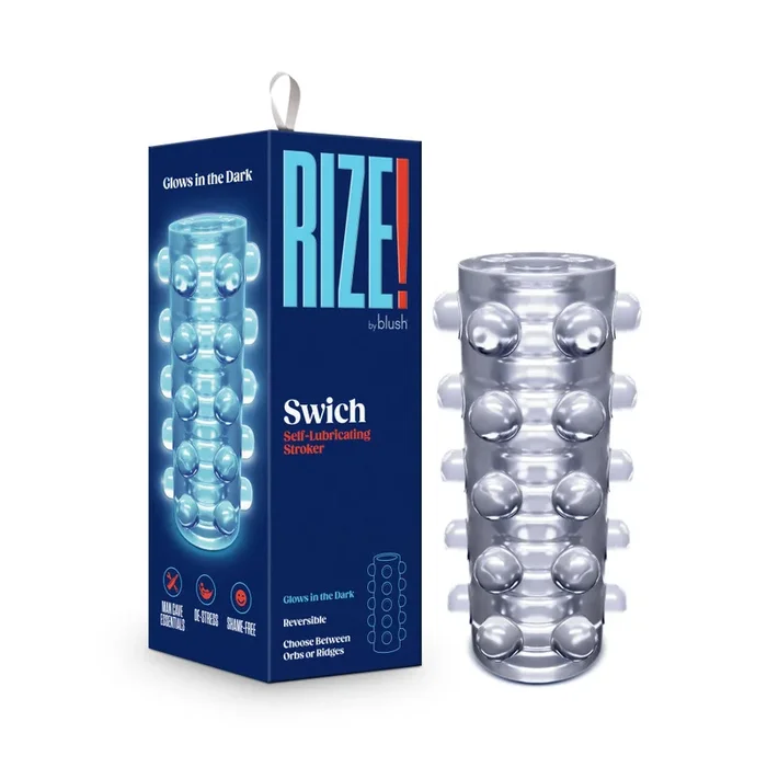 Rize! By Blush® | Swich – Glow in the Dark Self-Lubricating Stroker  – Clear