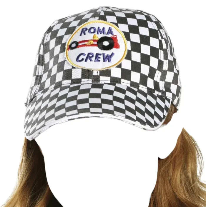 Roma Costume Rush Along Cap Costume Accessory Black/White One Size