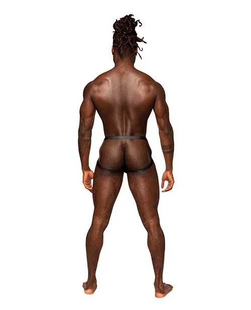 Rude Awakening Mesh Ring Jock Black L XL For Men Collection