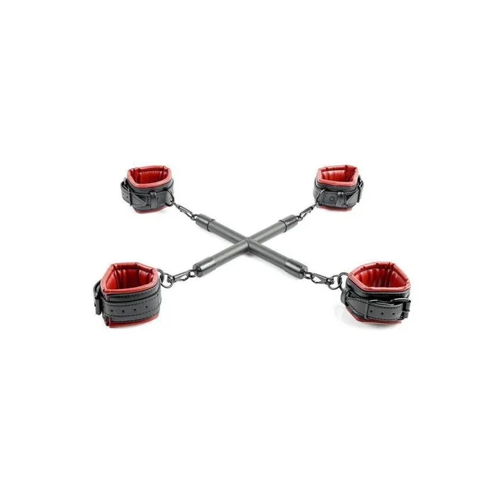 Saffron Hog Tie & Cuff Set – Black/Red