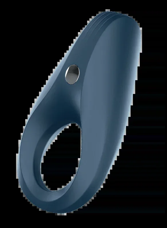 Satisfyer Rocket Ring Silicone USB Recharge 10 Level Ribbed Vibrating Penis Ring Blue