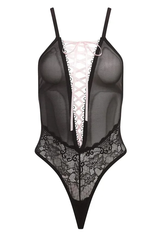 Scarcely Bare Lace Up Teddy