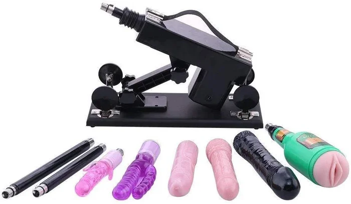 Sex Machine Love Machine Set with Dildo and Male Masturbator