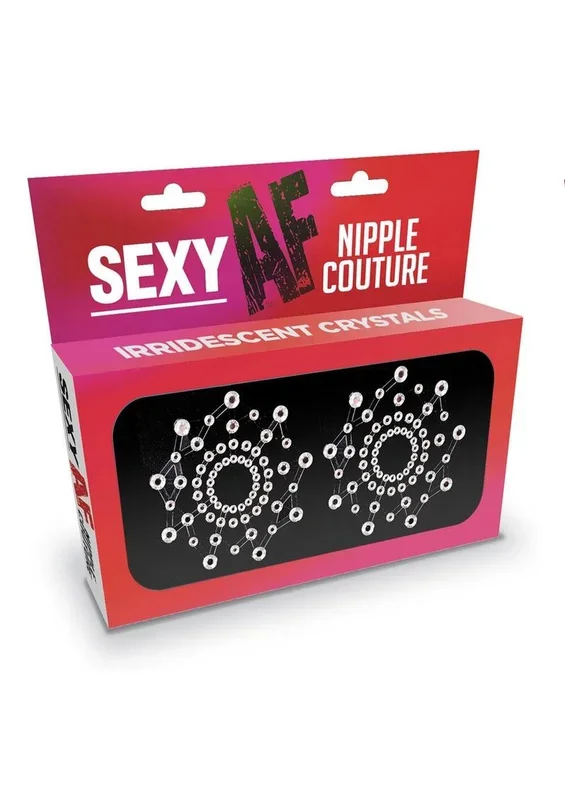 Sexy AF Nipple Couture Silicone Pasties – Iridescent Crystals
