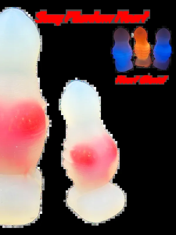 Sexy Phantom Heart- 5 inch Dildo with Glow in the Dark Heart