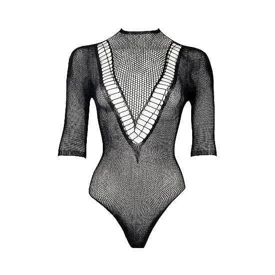 Shots Le Desir Bliss Short Sleeve Fishnet Teddy Black