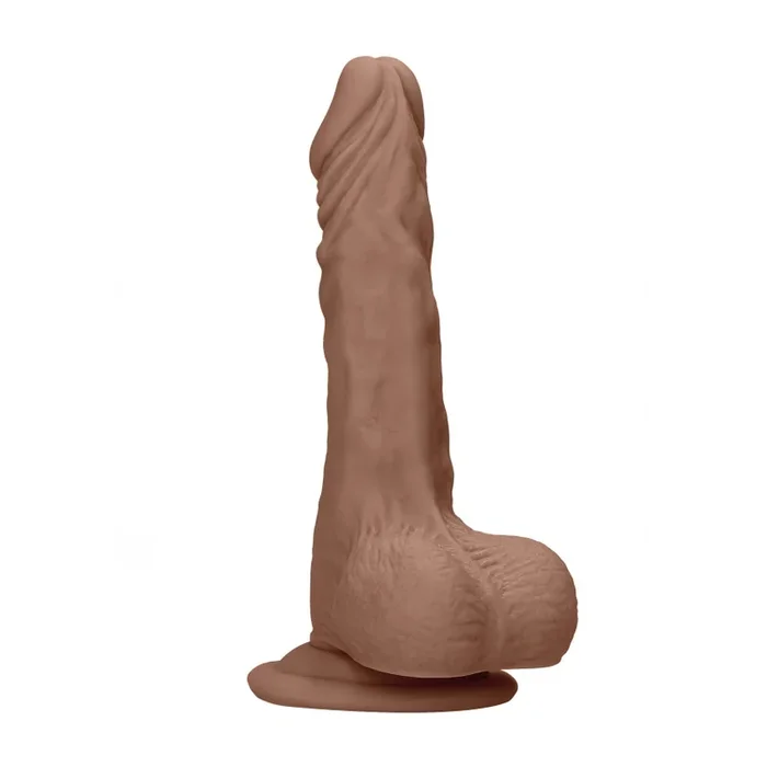 Shots Real Rock Skin Dong With Balls 10 Inch – Tan