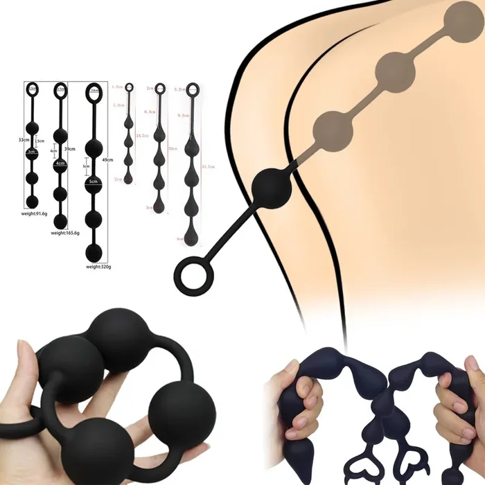 Silicone Big Anal Beads Balls Butt Plug Anus Masturbator Dilator Expander Prostate Massager Adults Erotic Sex Toys