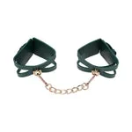 Sportsheets Sex & Mischief Indica Cutout Cuffs Green/Gold