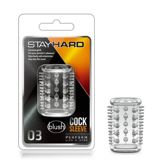 Stay Hard By Blush® | 03: Clear Soft Tickler Spiked Penis Sleeve