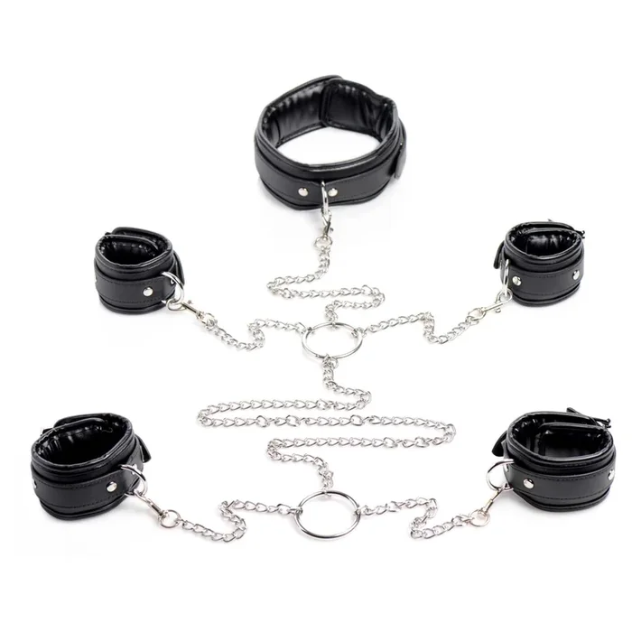 Strict Slave Bondage Shackle Set – Pitch-Dark