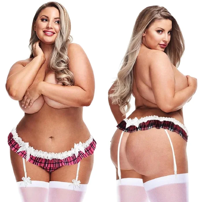 Teacher’s Pet Schoolgirl Gartered Panty – Curvy