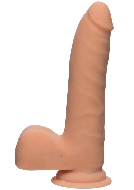 The D Realistic D Ultraskyn Slim Dildo with Balls