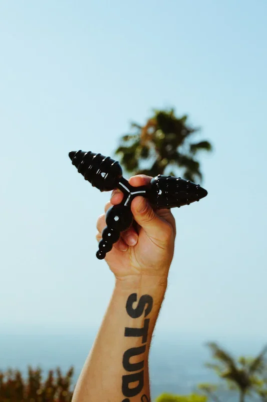 Triad 3 Way Textured Butt Plug – Black