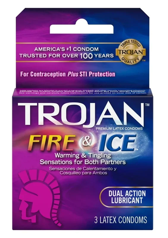 Trojan Condom Pleasures Fire and Ice Dual Action Lubricant