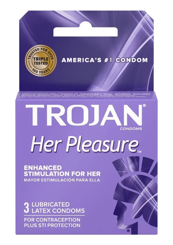Trojan Her Pleasure Sensations Condom Lubricated