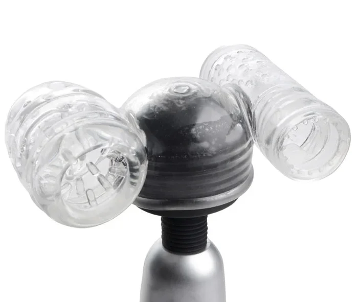 Twin Turbo Strokers 2 in 1 Wand Attachment for Men