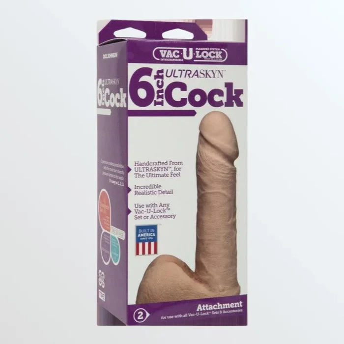 Vac-U-Lock 6″ Ultraskyn Realistic Cock – Vanilla