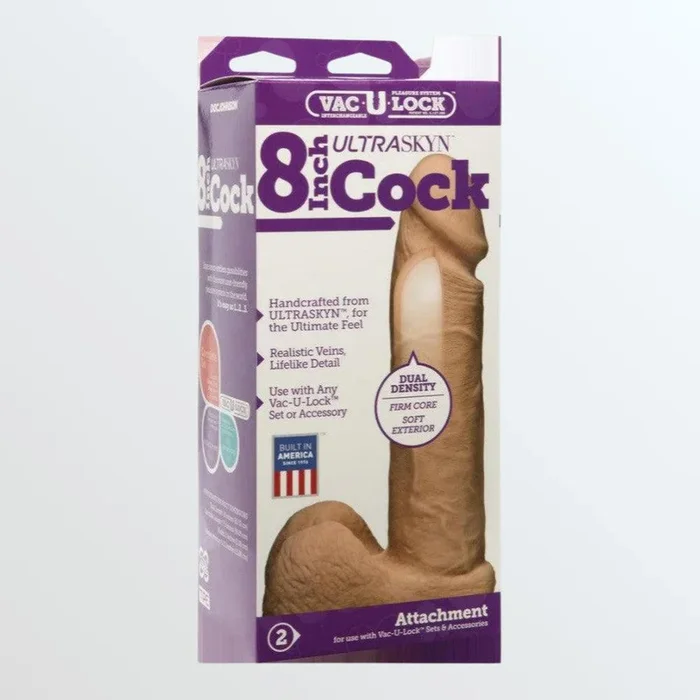 Vac-U-Lock 8″ Ultraskyn Realistic Cock – Vanilla