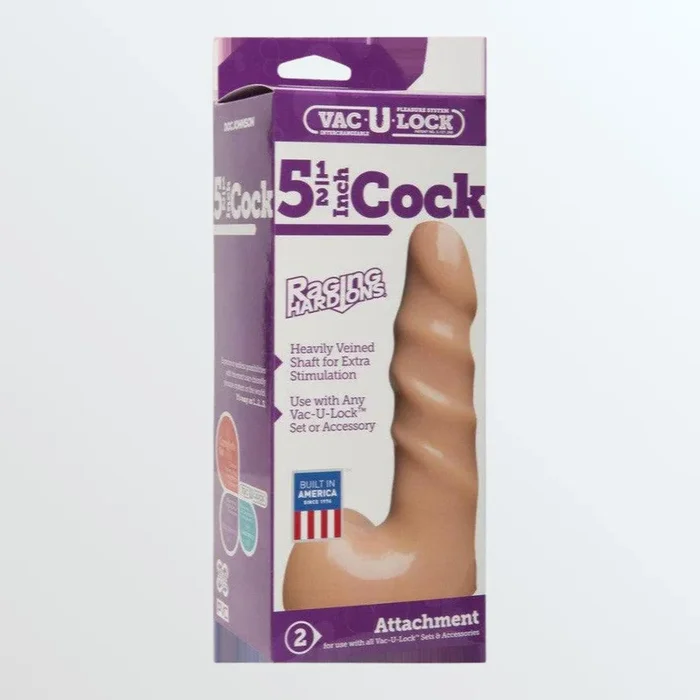 Vac-U-Lock Raging Hard – On 5.5″ White Cock