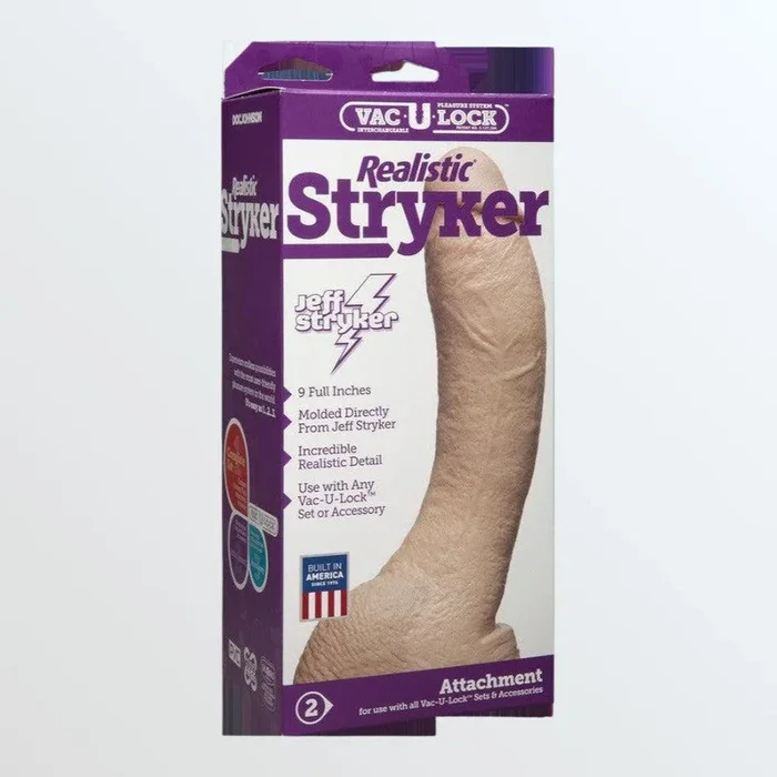 Vac-U-Lock Realistic Stryker 9.5″ Dildo for Harnesses