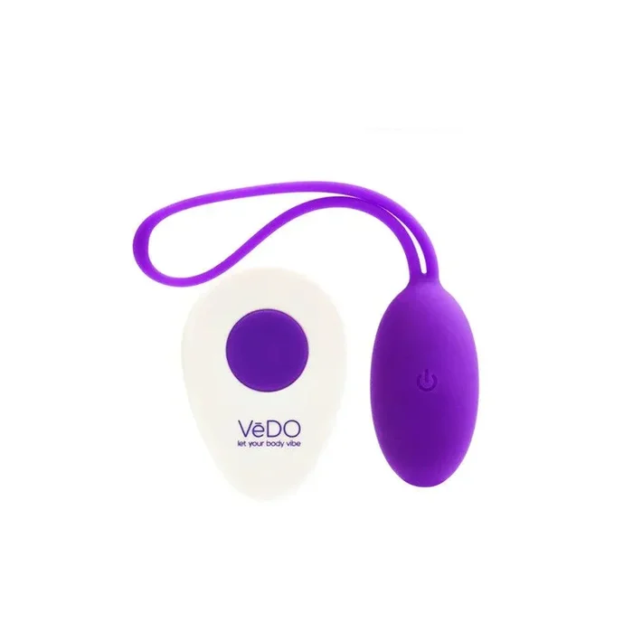 VeDO Peach Rechargeable Silicone Egg Vibrator with Remote Control