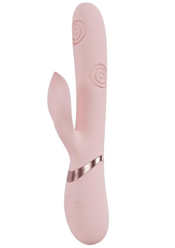 Vive Fronda Rechargeable Silicone Triple Motor G-Spot Vibrating and Tapping Leaf Clit Stimulator